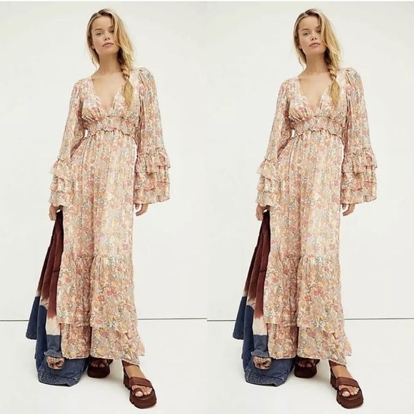 New Free People Ophelia Maxi Dress Size S $300 - Picture 2 of 7